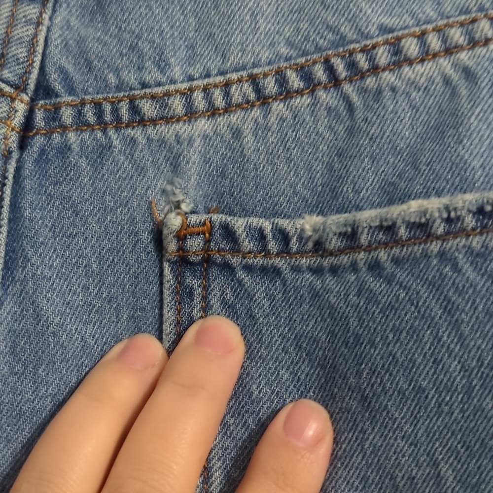 Circus NY Classic Blue High Waisted Women's Wide Leg Cropped Jeans Sz 31 - Picture 10 of 12